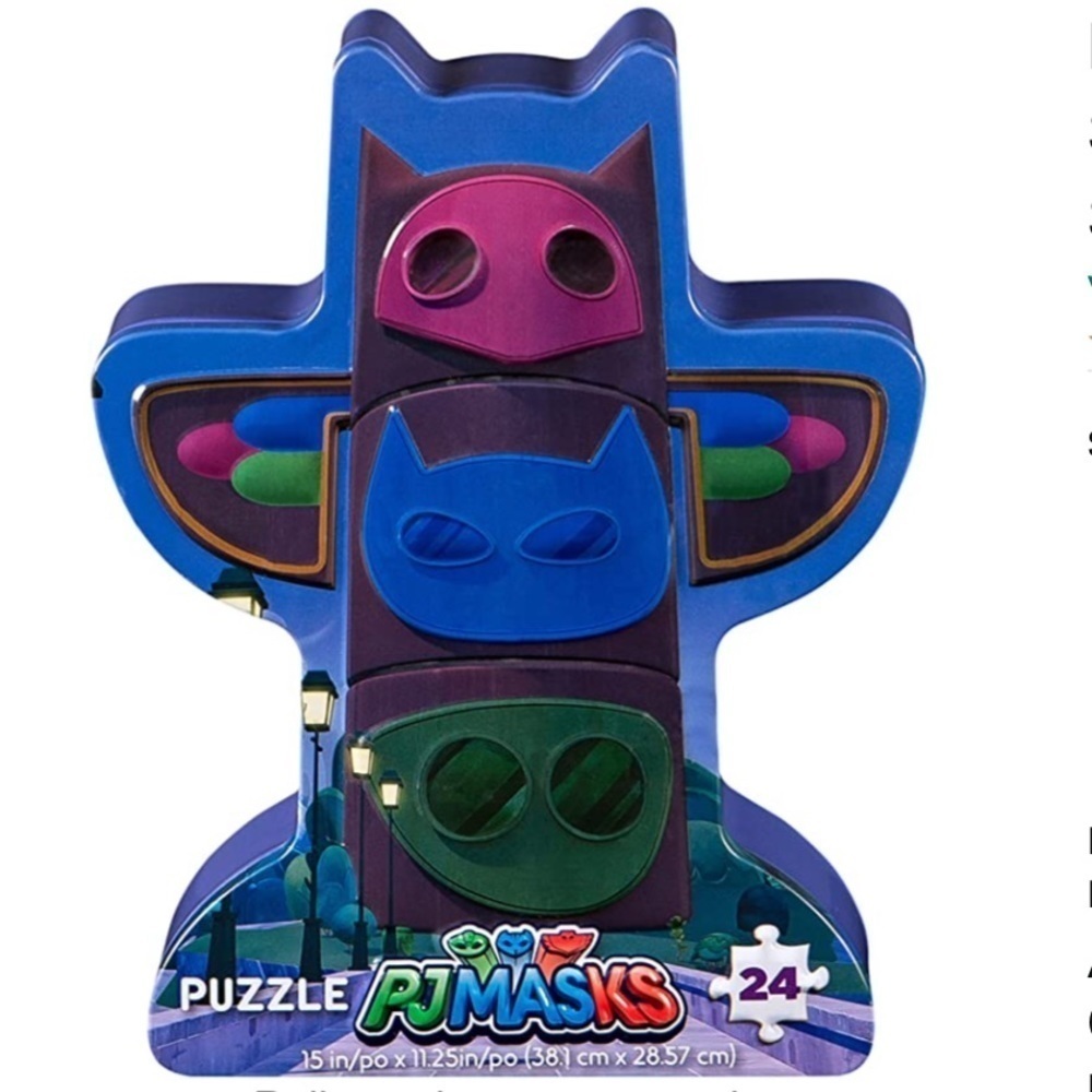 PJ Masks 24-Piece Puzzle in Storage Tin NEW